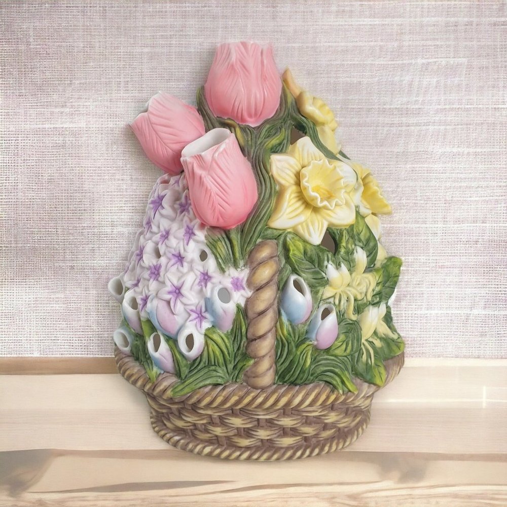 PartyLite Tea Light Candle Floral Easter Spring Display Collection Flowers